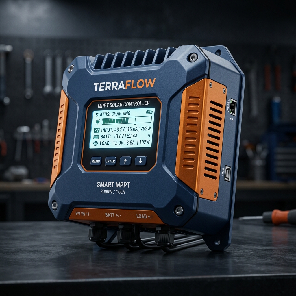 TerraFlow MPPT Solar Changeover Controller